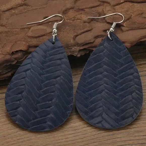 NEW Set of 3 pairs Water Drop Earrings Multicolor Blue, Silver, Gold - Picture 4 of 5